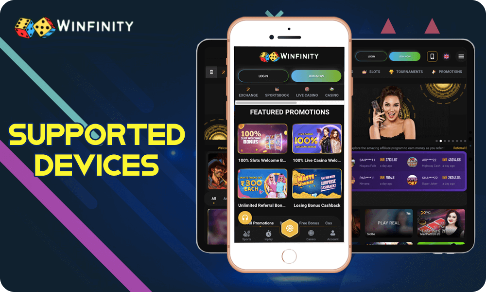 Winfinnity iOS Supported Devices