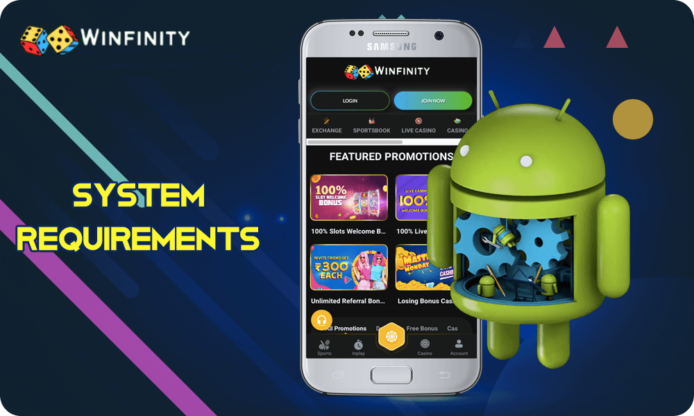 Winfinnity Android System Requirements