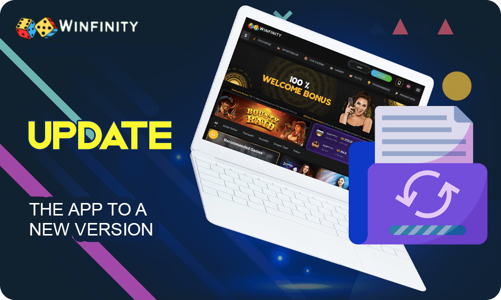 Detailed Instructions how to Update the App to a New Version at Winfinnity